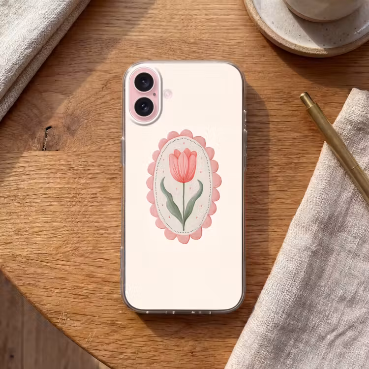 Telefoonhoesje - Tulp - Lijst - Ovaal - Illustratie — 2