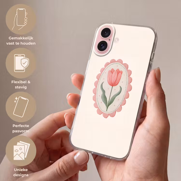 Telefoonhoesje - Tulp - Lijst - Ovaal - Illustratie — 4
