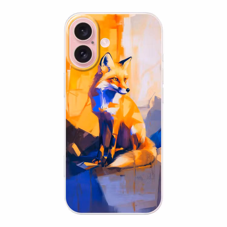 Telefoonhoesje - Vos - Oranje - Vormen - Abstract — 1