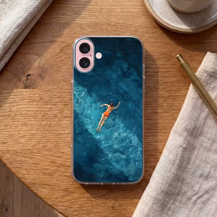 Telefoonhoesje - Vrouw - Water - Bikini - Oranje — 2