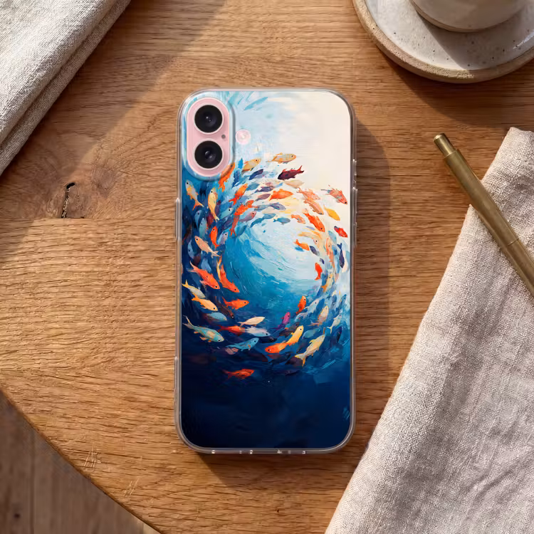 Telefoonhoesje - Zee - Vissen - Kleurrijk - Dynamisch — 2