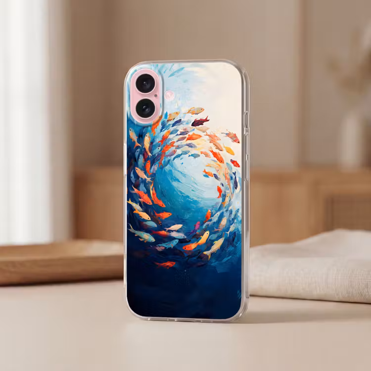 Telefoonhoesje - Zee - Vissen - Kleurrijk - Dynamisch — 3