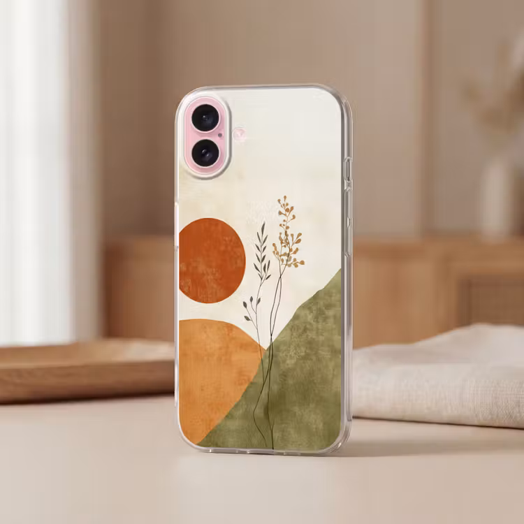Telefoonhoesje - Zon - Abstract - Takken - Oranje — 3