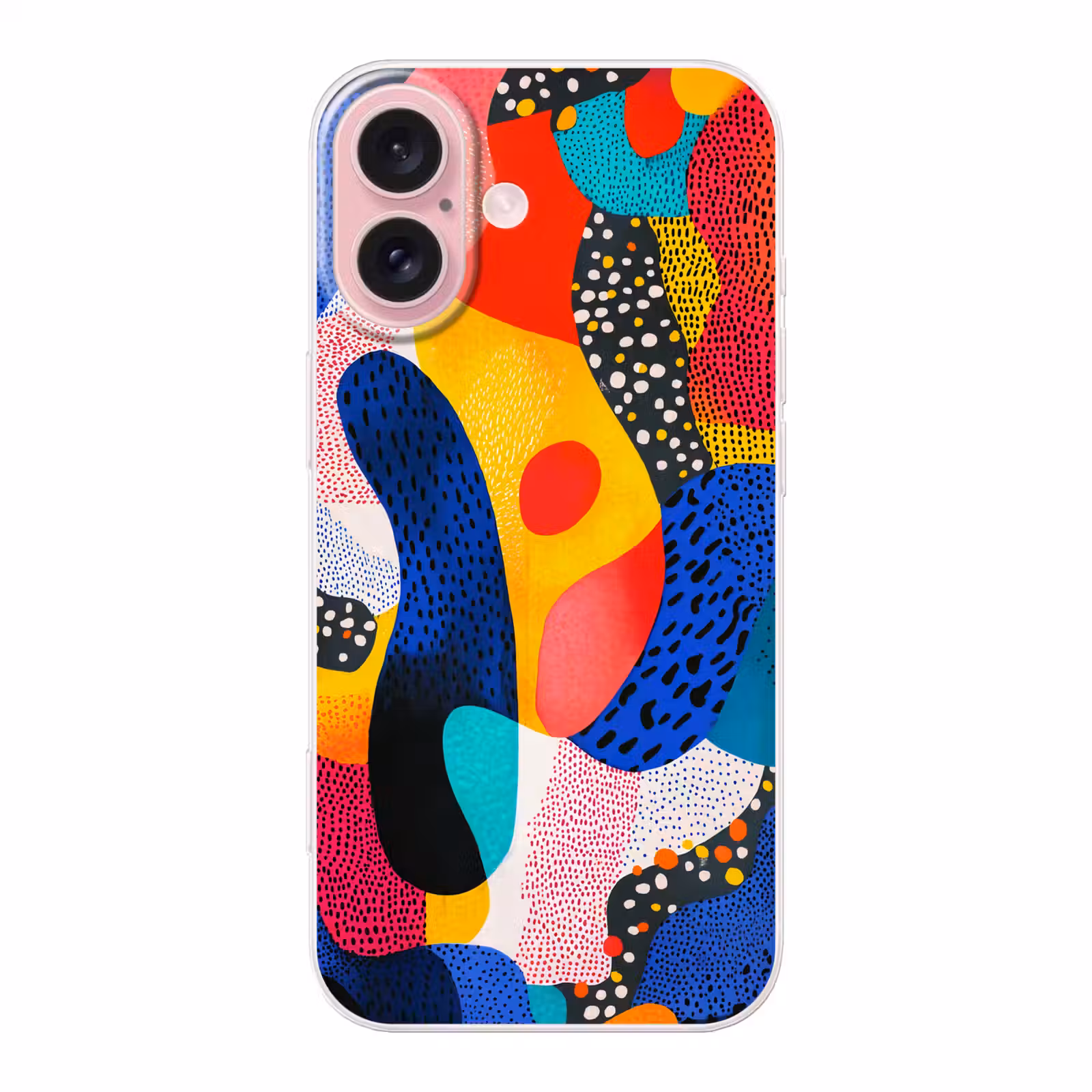 Telefoonhoesje - Vormen - Abstract - Stippels - Blauw — 1
