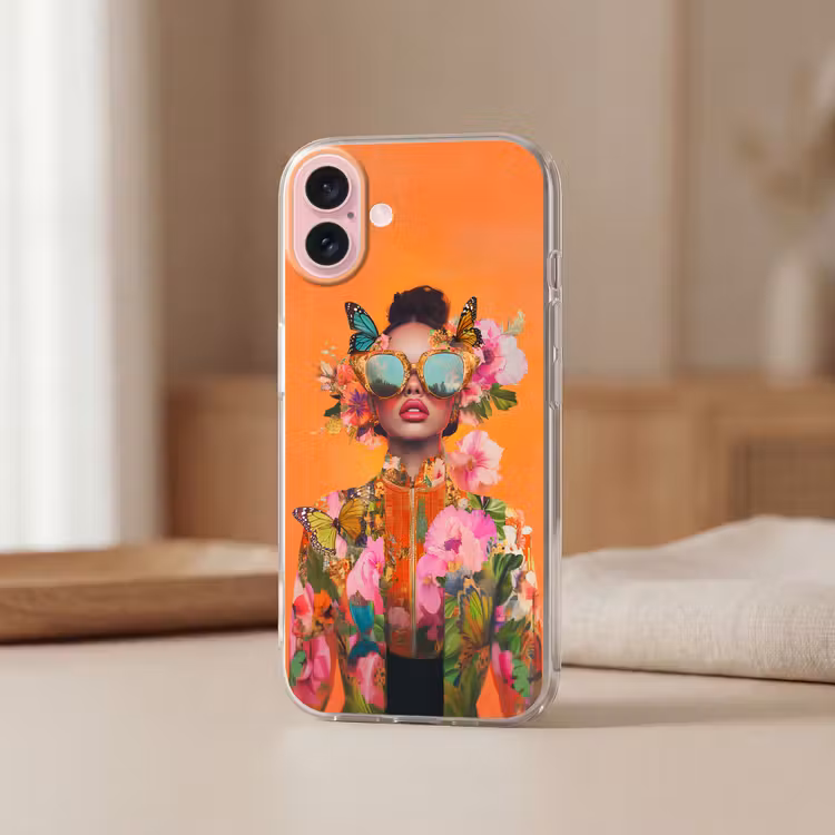 Telefoonhoesje - Vlinders - Vrouw - Zonnebril - Kleurrijk — 3