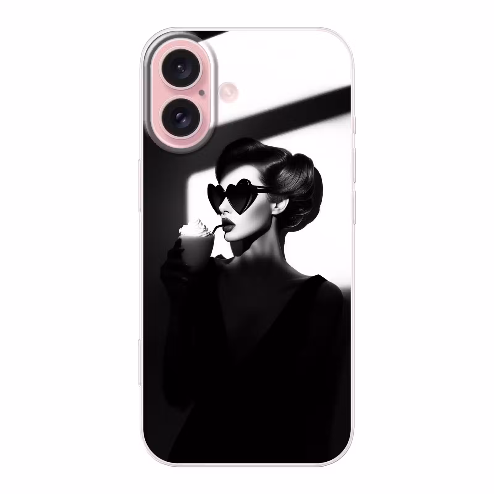 Telefoonhoesje - Vrouw - Zwart - Hart — 1