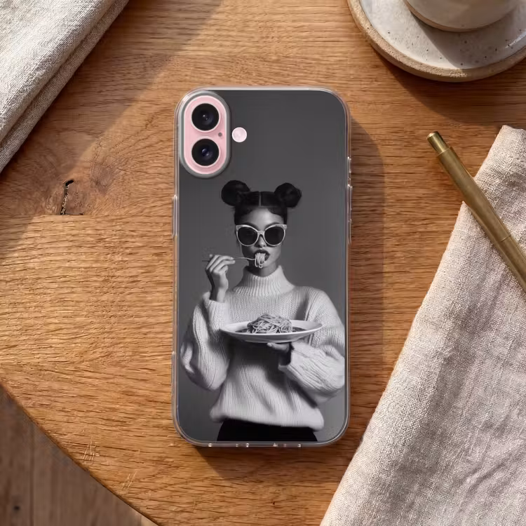 Telefoonhoesje - Vrouw - Pasta - Zonnebril — 2