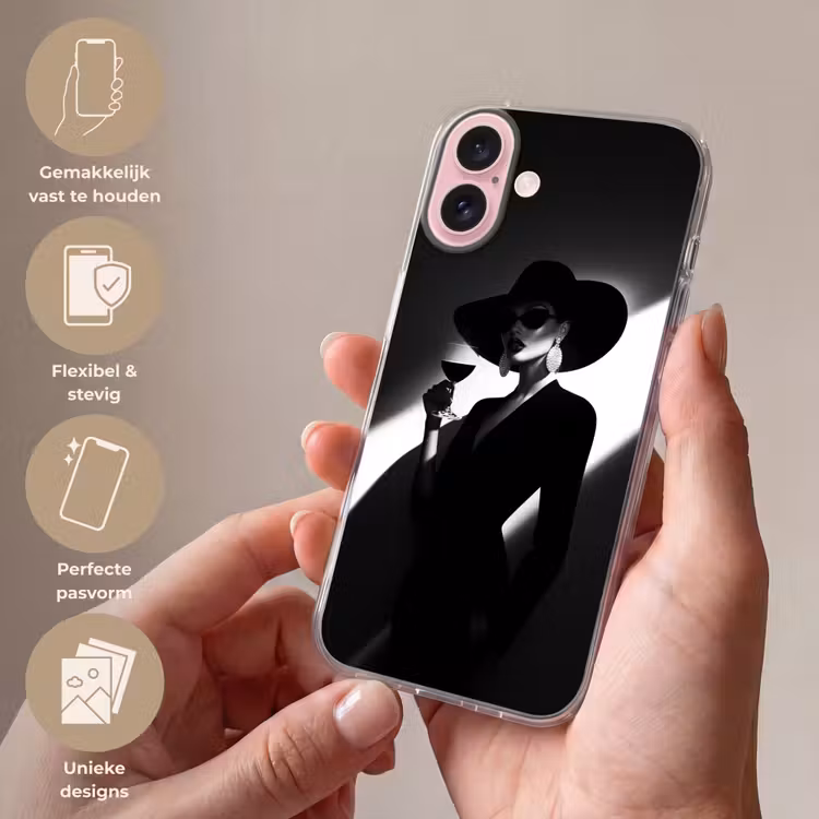 Telefoonhoesje - Vrouw - Wijn - Chic — 4