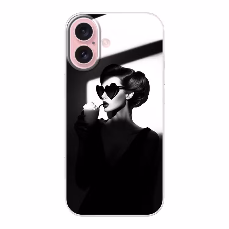 Telefoonhoesje - Vrouw - Zwart - Hart — 1