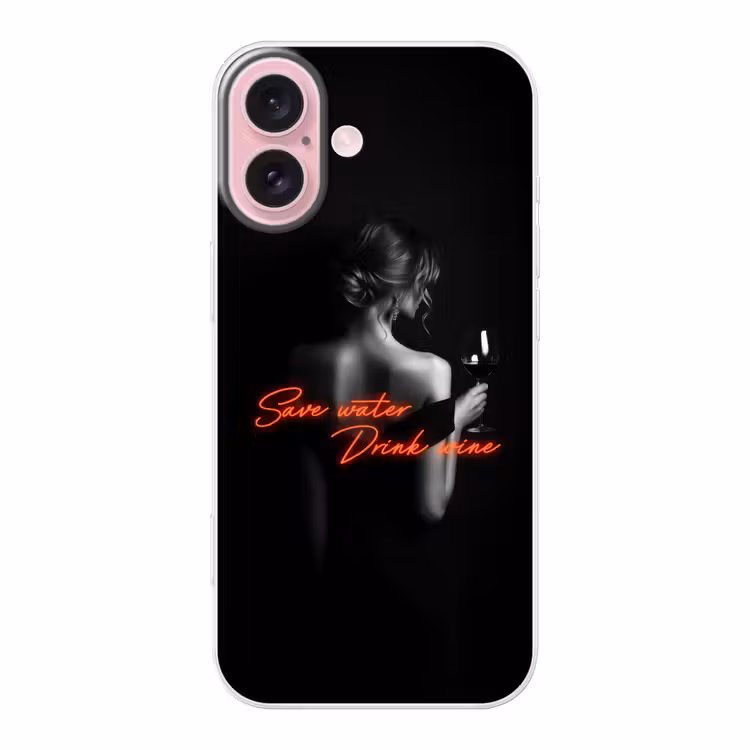 Telefoonhoesje - Wijn - Vrouw - Neon - Quote — 1