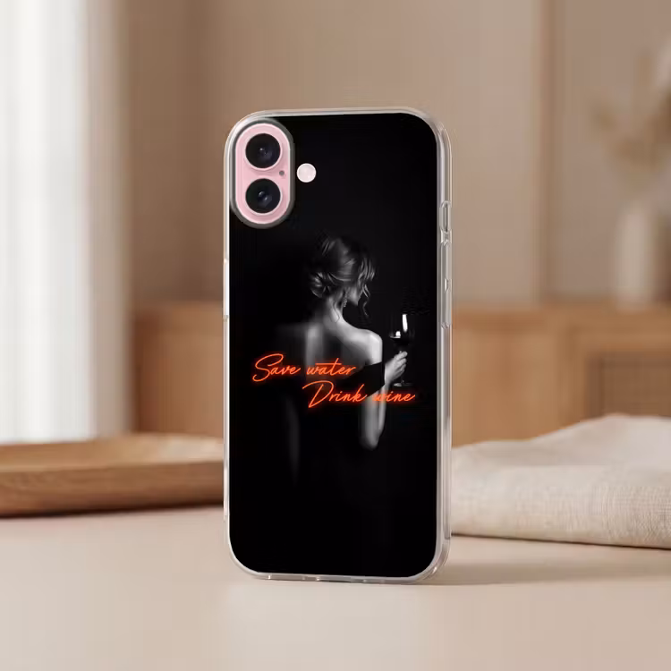 Telefoonhoesje - Wijn - Vrouw - Neon - Quote — 3