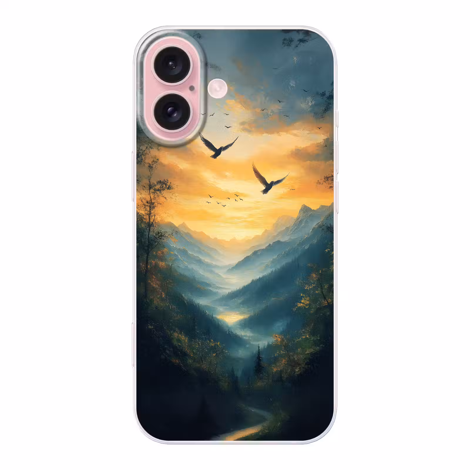 Telefoonhoesje - Vogels - Zon - Bomen - Groen — 1
