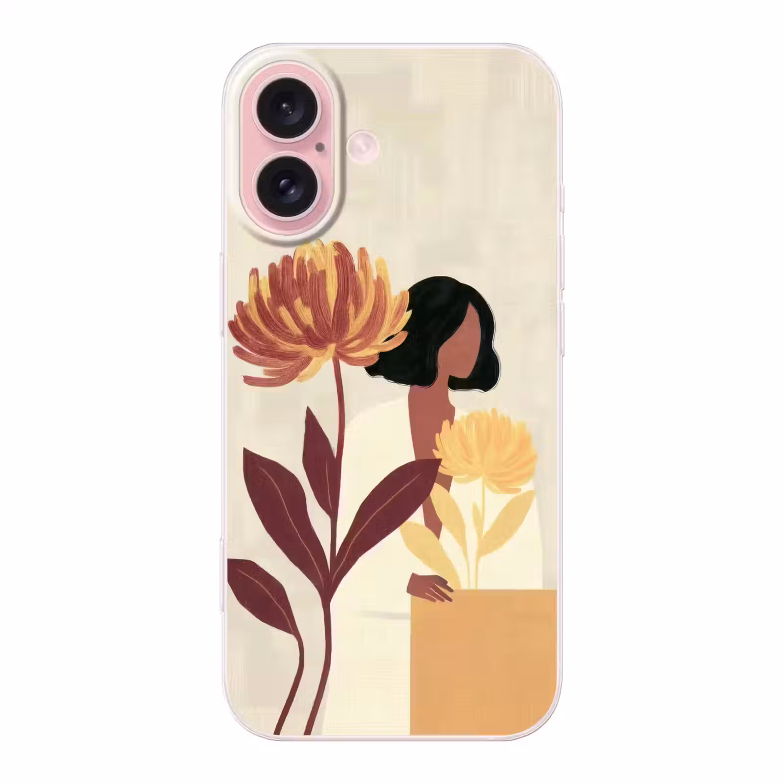 Telefoonhoesje - Vrouw - Minimalistisch - Bloem — 1