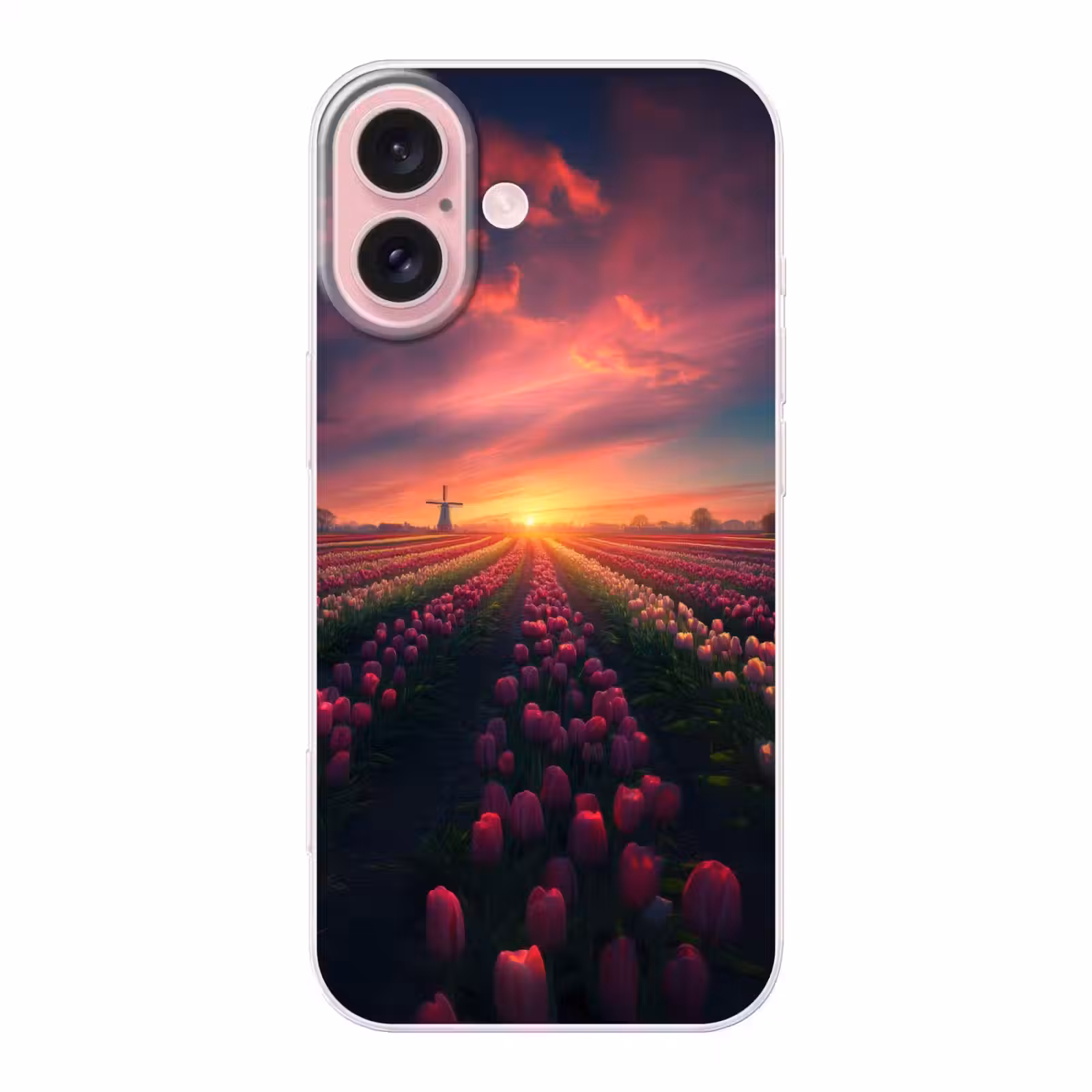 Telefoonhoesje - Windmolen - Zonsondergang - Landschap — 1