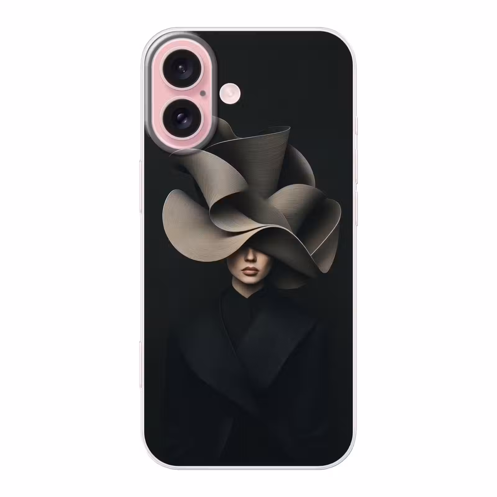 Telefoonhoesje - Zwarte - Hoed - Vrouw — 1