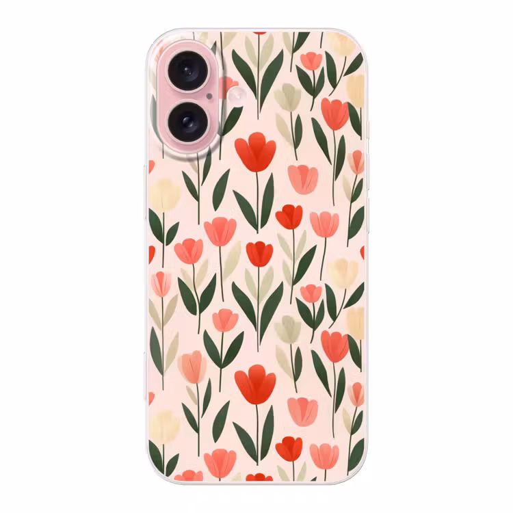 Telefoonhoesje - Tulpen - Modern - Roze — 1