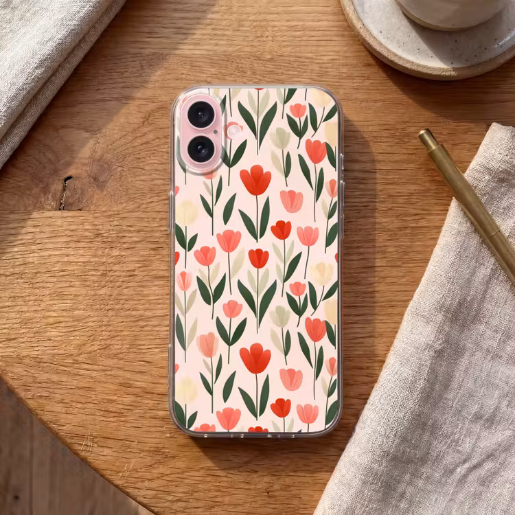 Telefoonhoesje - Tulpen - Modern - Roze — 2