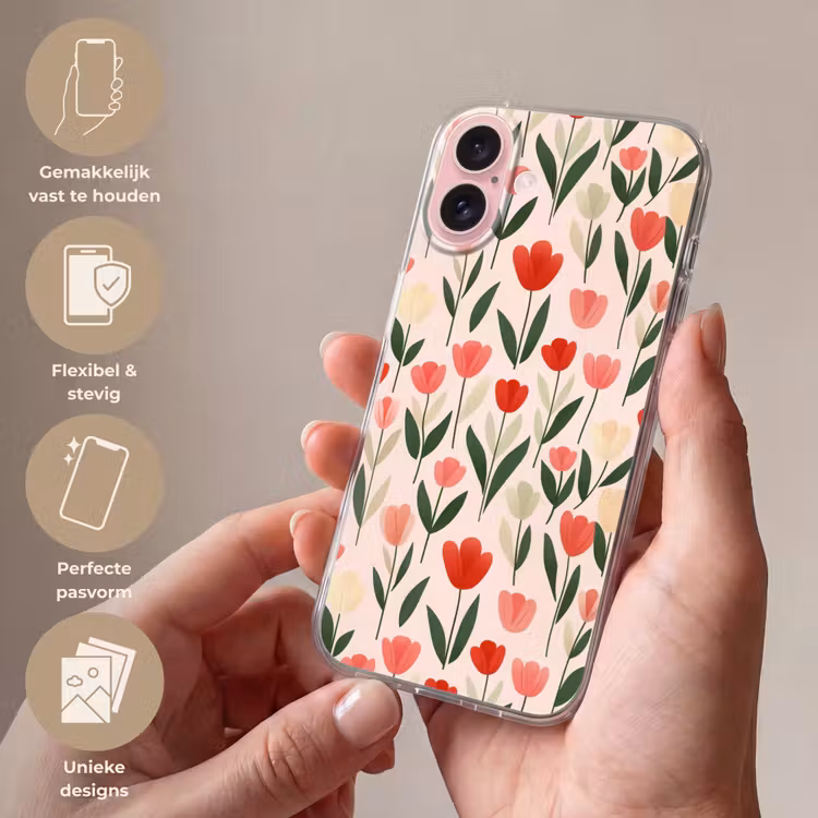Telefoonhoesje - Tulpen - Modern - Roze — 4