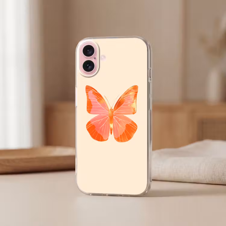 Telefoonhoesje - Vlinder - Minimalistisch - Roze — 3