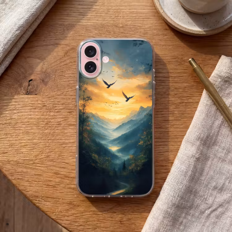 Telefoonhoesje - Vogels - Zon - Bomen - Groen — 2