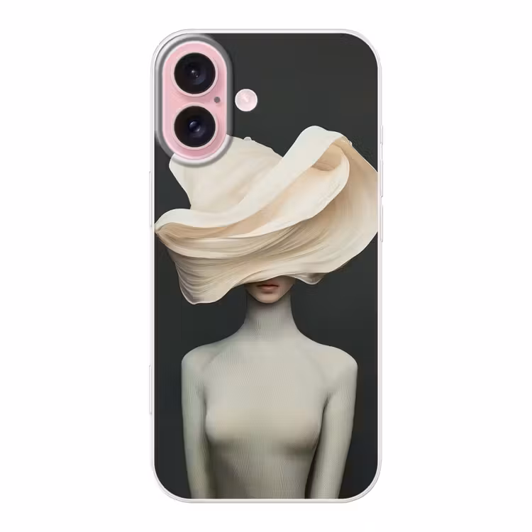 Telefoonhoesje - Vrouw - Beige - hoed — 1