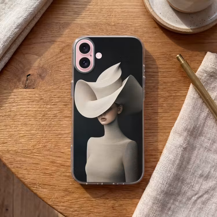 Telefoonhoesje - Vrouw - Golvende - Hoed — 2