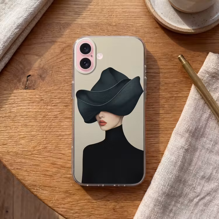 Telefoonhoesje - Vrouw - Groen - Hoed — 2