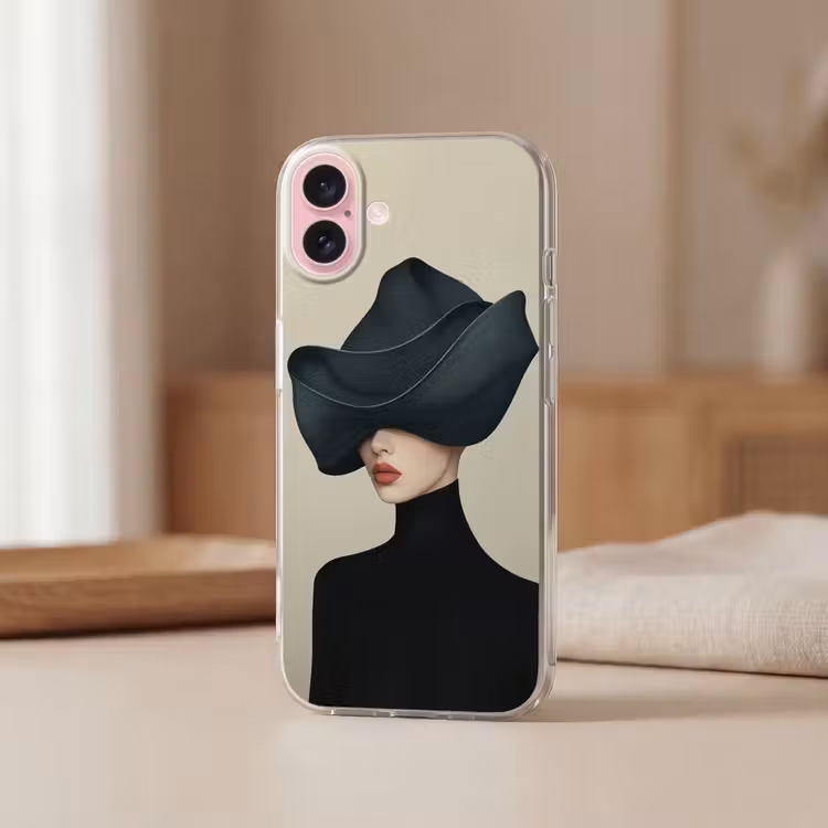Telefoonhoesje - Vrouw - Groen - Hoed — 3