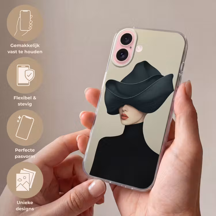 Telefoonhoesje - Vrouw - Groen - Hoed — 4