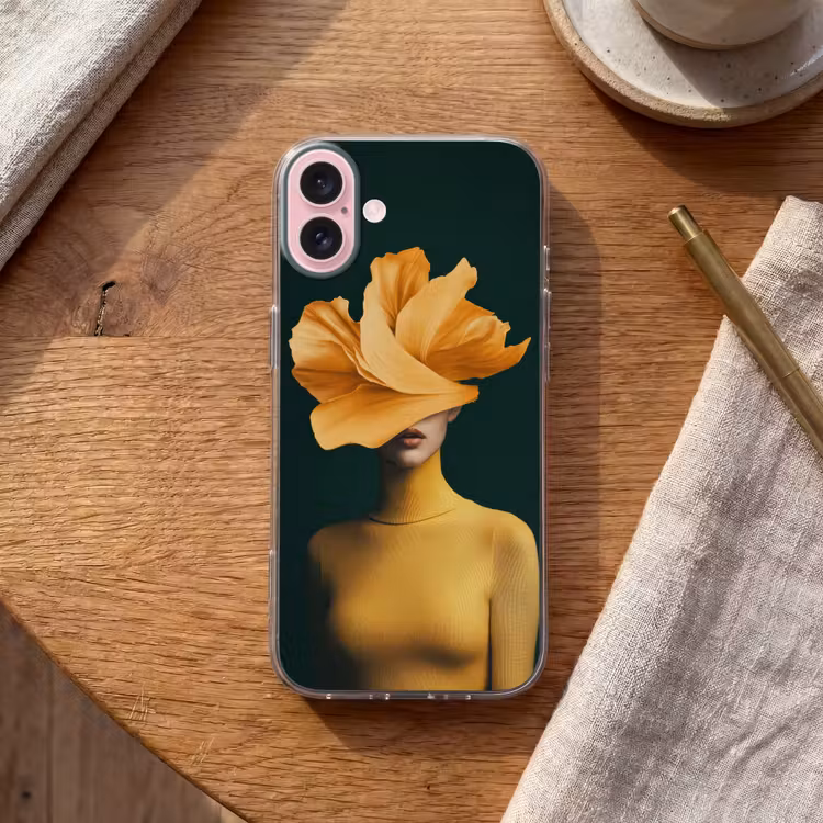 Telefoonhoesje - Vrouw - Hoed - Geel — 2