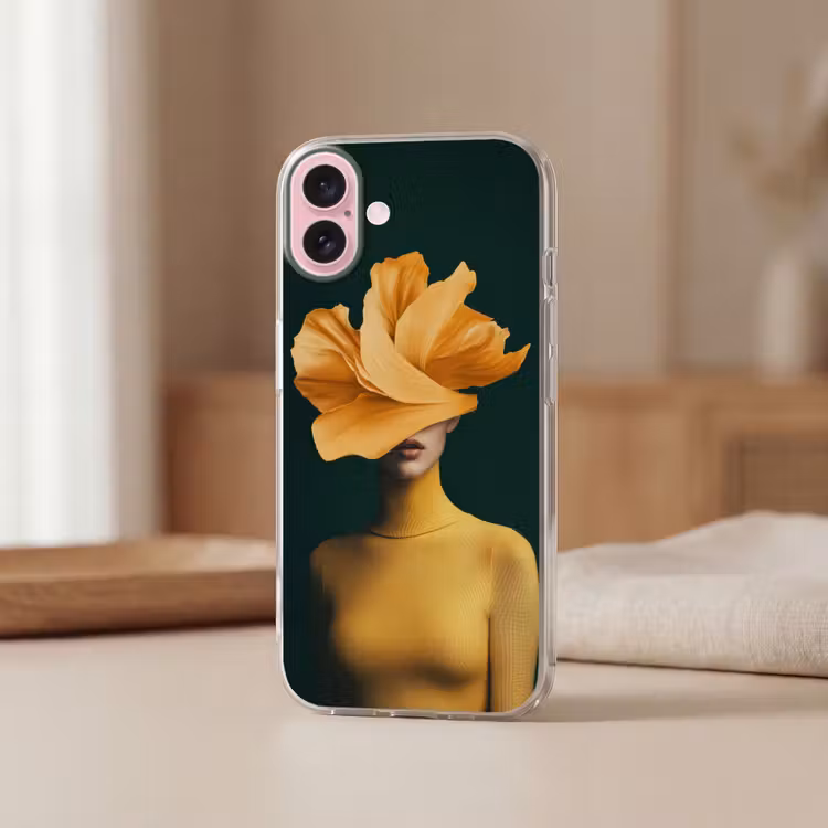 Telefoonhoesje - Vrouw - Hoed - Geel — 3
