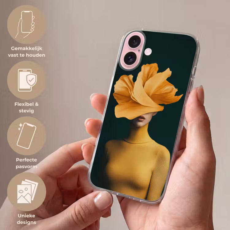 Telefoonhoesje - Vrouw - Hoed - Geel — 4