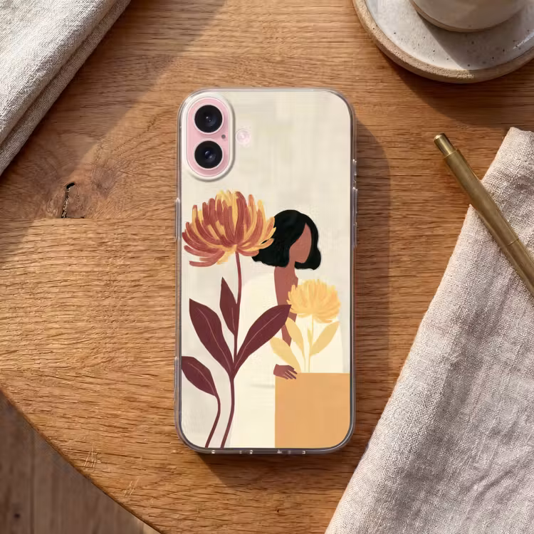 Telefoonhoesje - Vrouw - Minimalistisch - Bloem — 2