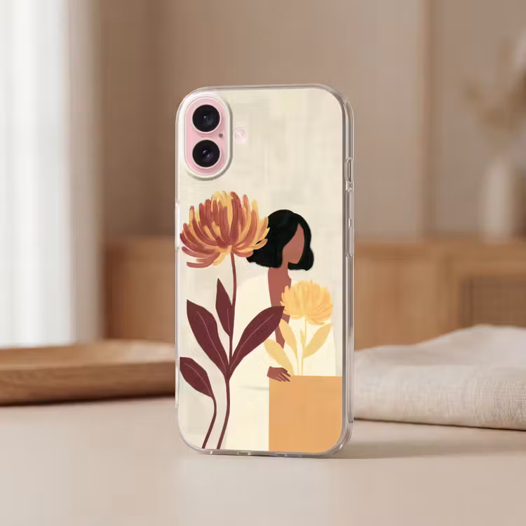 Telefoonhoesje - Vrouw - Minimalistisch - Bloem — 3