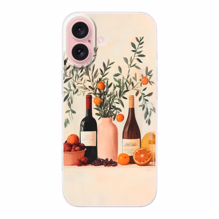 Telefoonhoesje - Wijnflessen - Takken - Sinaasappels — 1