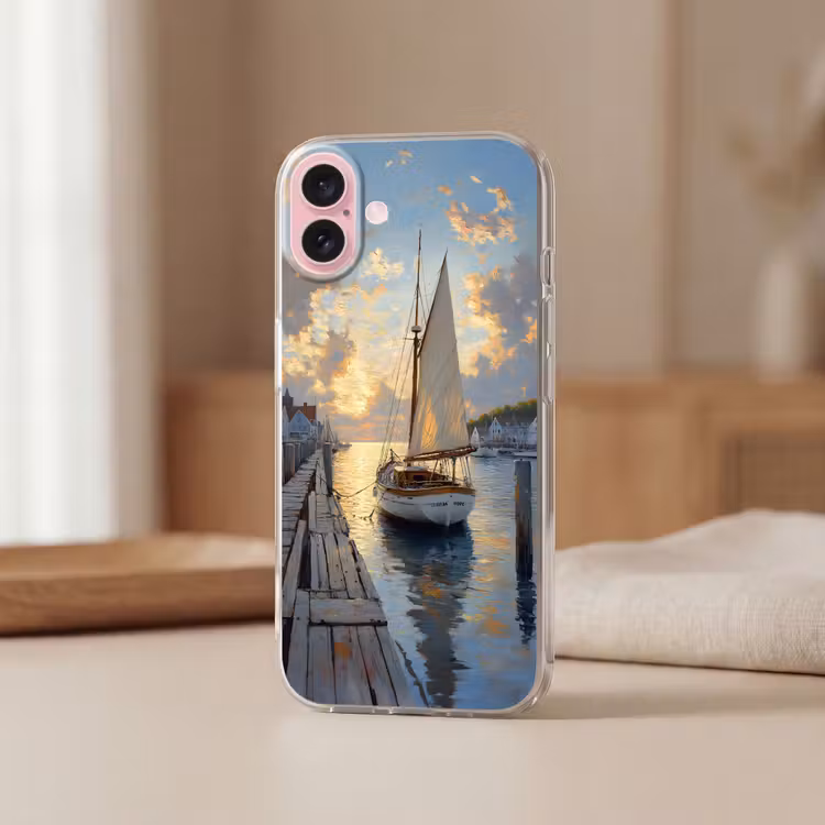 Telefoonhoesje - Zeilboot - Zon - Pier - Hout — 3