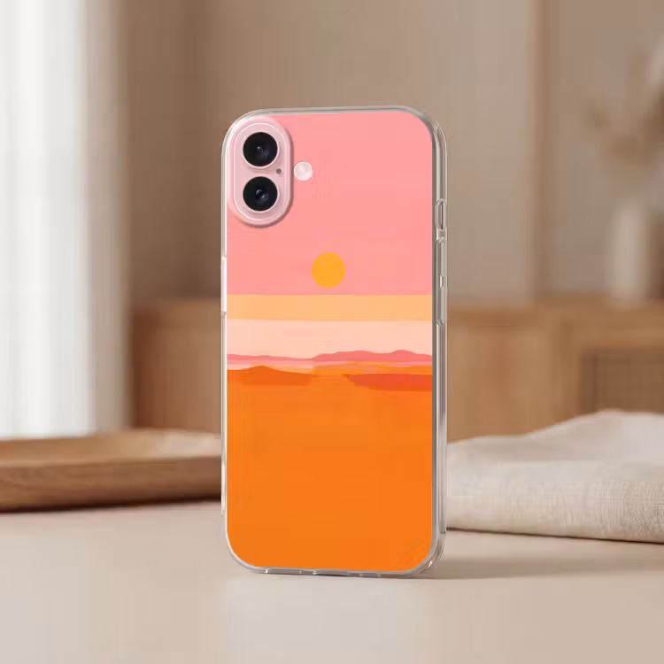 Telefoonhoesje - Zon - Abstract - Landschap - Oranje — 3