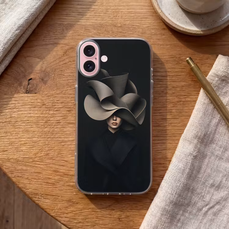 Telefoonhoesje - Zwarte - Hoed - Vrouw — 2