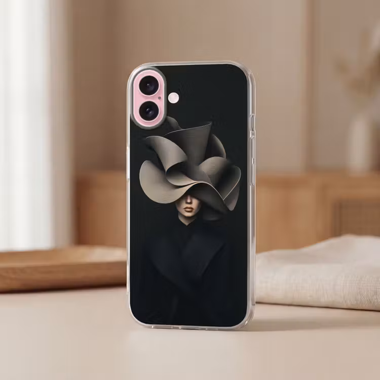 Telefoonhoesje - Zwarte - Hoed - Vrouw — 3