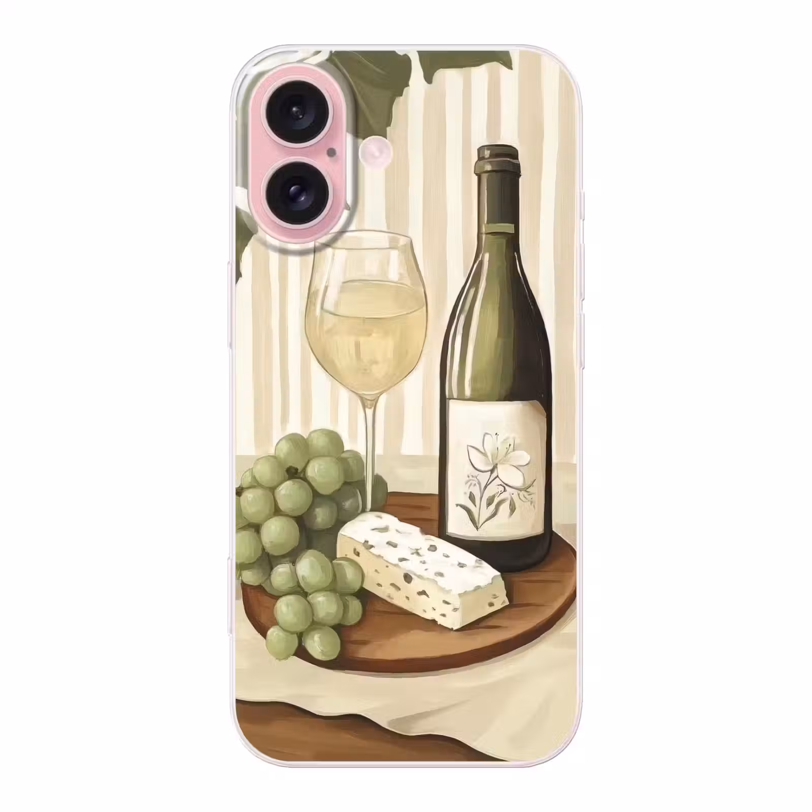 Telefoonhoesje - Wijn - Druiven - Kaas - Bladeren — 1