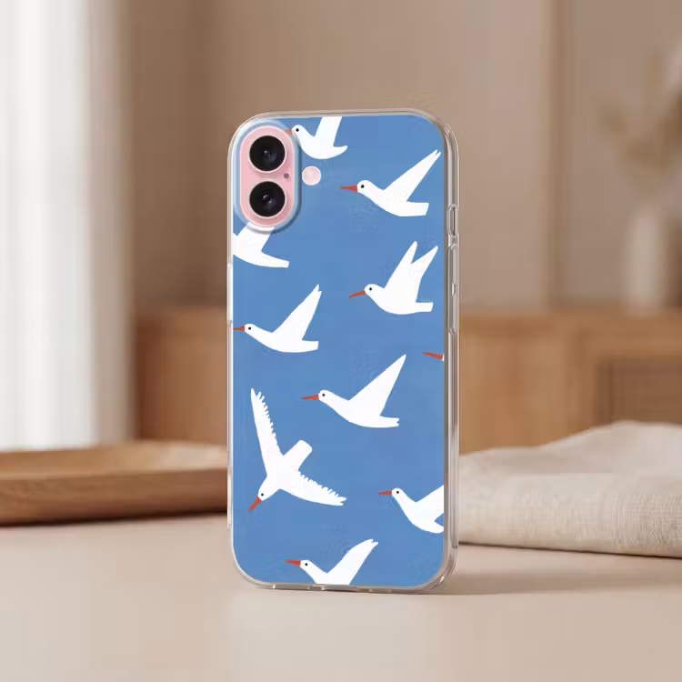 Telefoonhoesje - Vogels - Wit - Patroon — 3