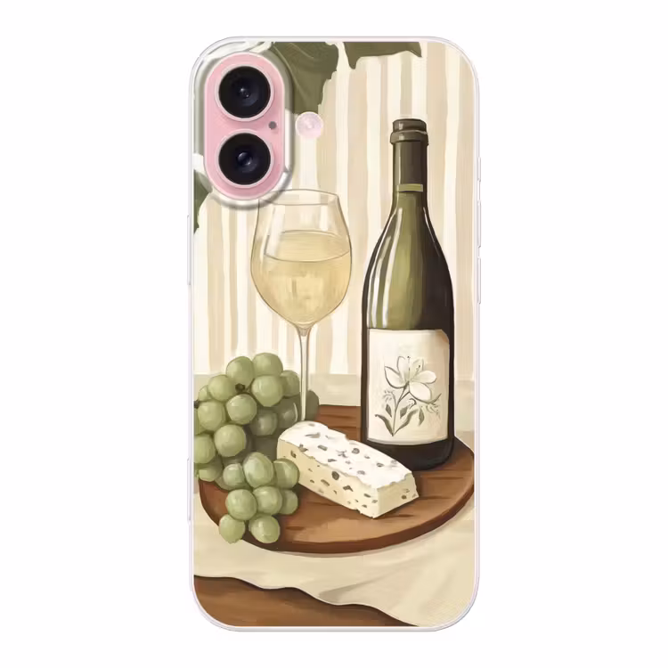 Telefoonhoesje - Wijn - Druiven - Kaas - Bladeren — 1