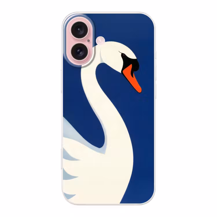 Telefoonhoesje - Zwaan - Wit - Snavel - Illustratie — 1