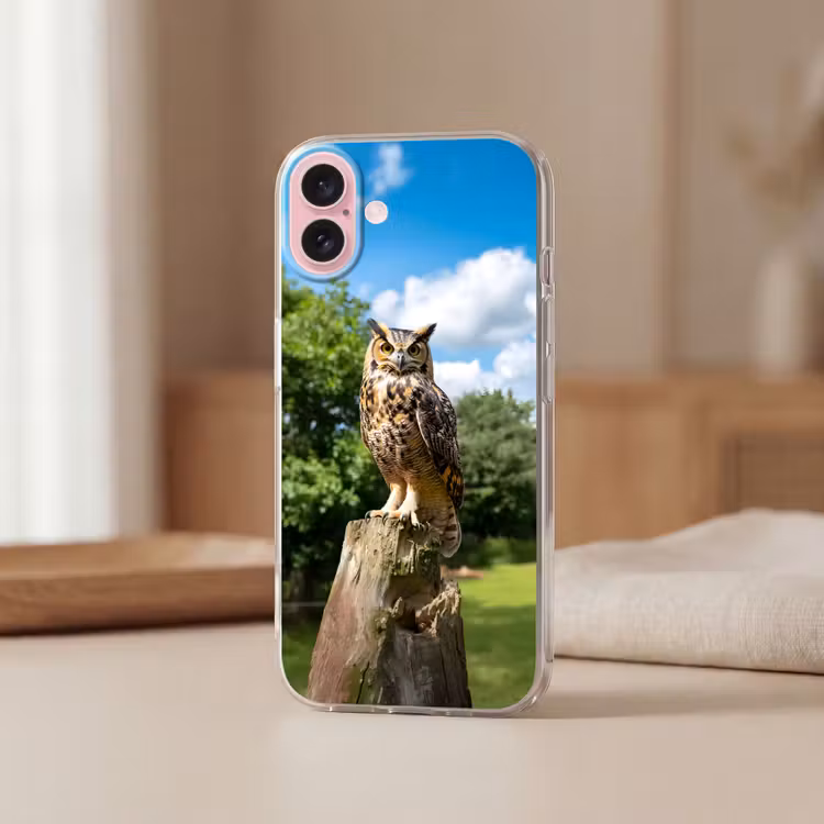 Telefoonhoesje - Uil - Boomstronk - Bos - Lucht — 3