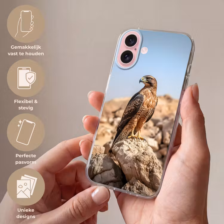 Telefoonhoesje - Valk - Vogel - Rots - Macht — 4