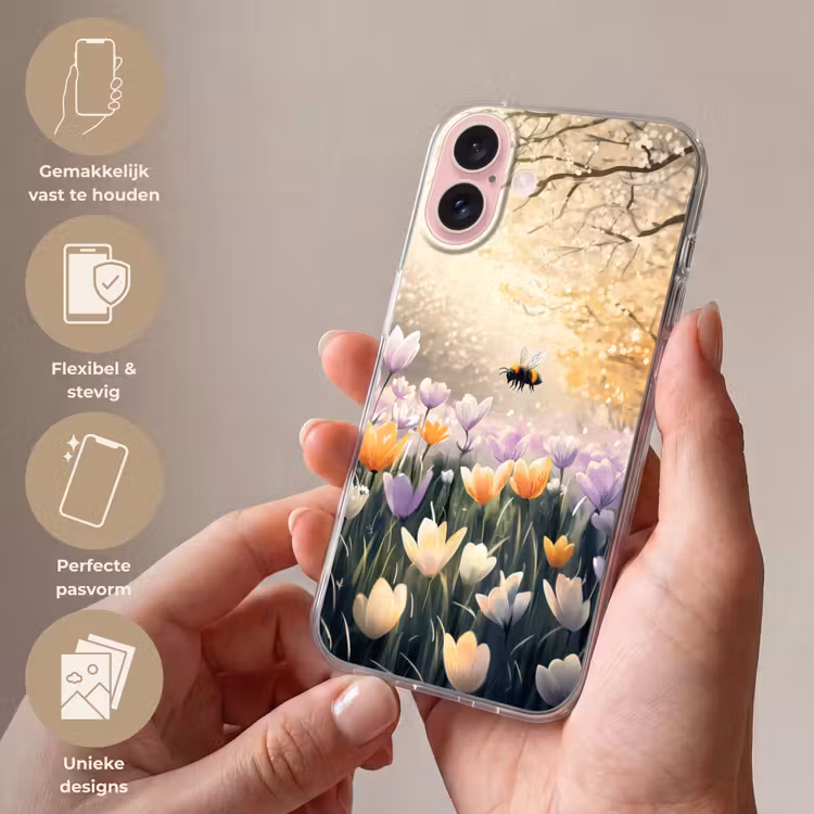 Telefoonhoesje - Viooltjes - bij - Zonlicht — 4
