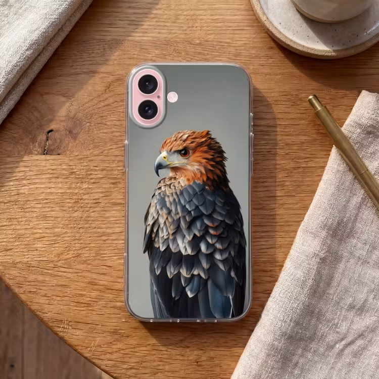 Telefoonhoesje - Vogel - Realistisch - Veren - Bruin — 2
