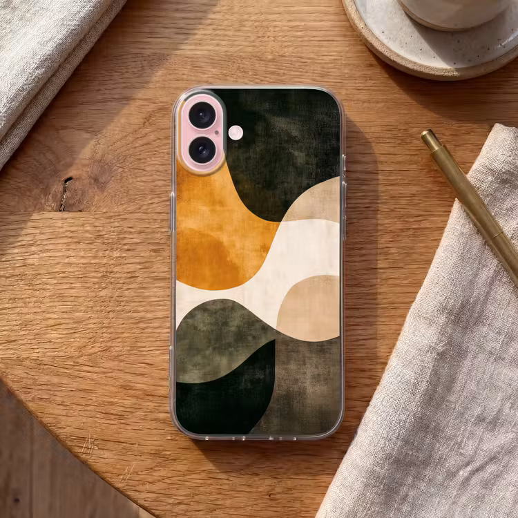 Telefoonhoesje - Vormen - Okergeel - Abstract — 2