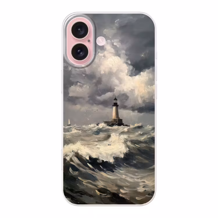 Telefoonhoesje - Vuurtoren - Golven - Storm — 1