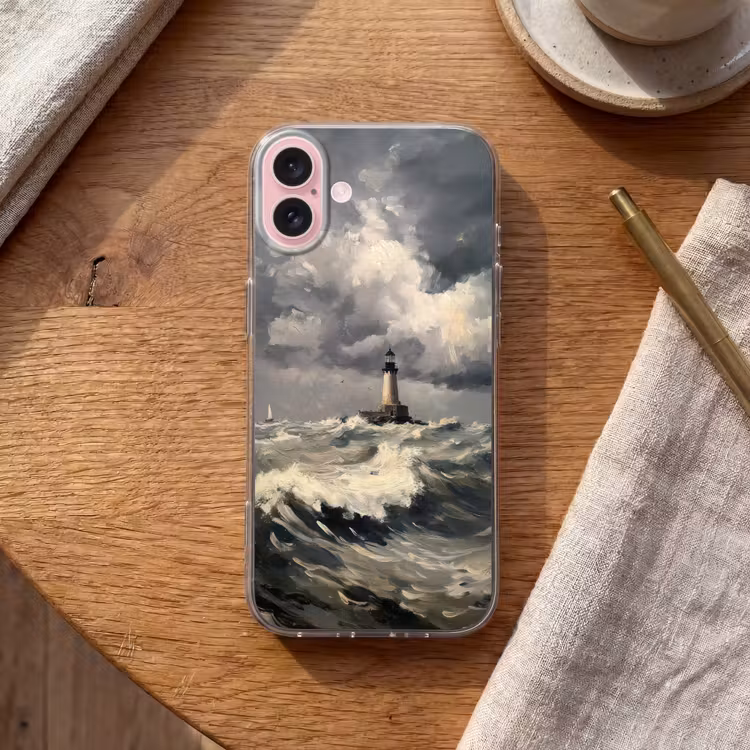 Telefoonhoesje - Vuurtoren - Golven - Storm — 2
